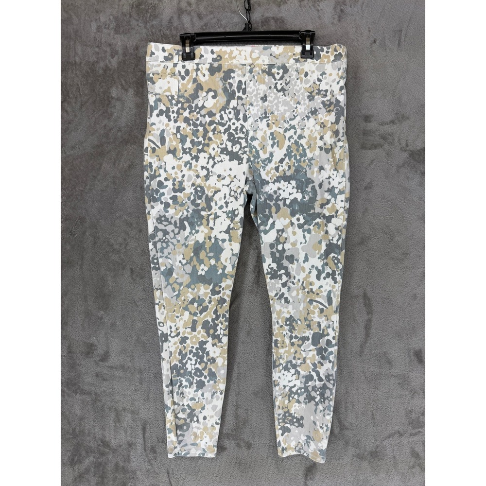 Spanx Camo Ankle 4-Pocket Skinny Pants Gray Tan White 20018P Womens 1X Plus Size